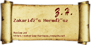 Zakariás Hermész névjegykártya
